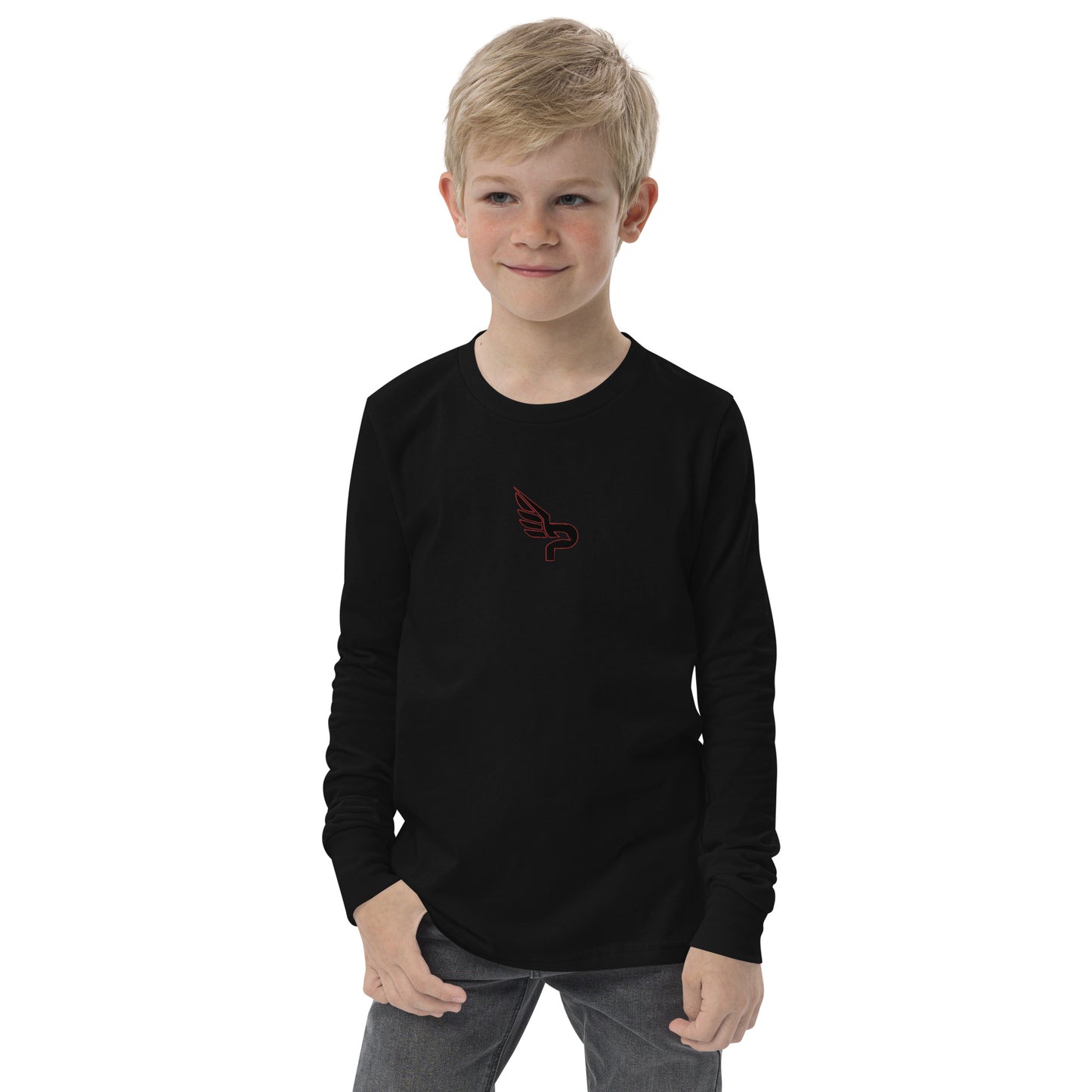 Youth PWRF Brand Logo Long Sleeve Tee