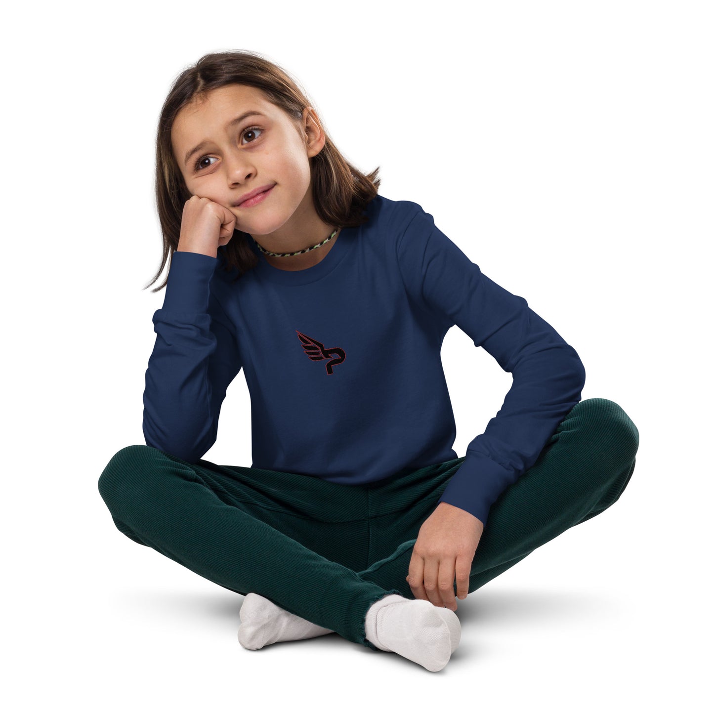 Youth PWRF Brand Logo Long Sleeve Tee